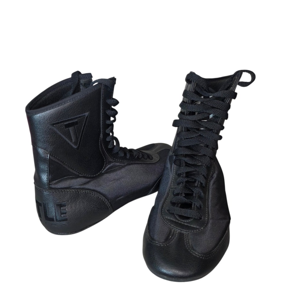 TITLE Boxing Speed-Flex Encore Mens 6 Black High Top Boxing Training Shoes
